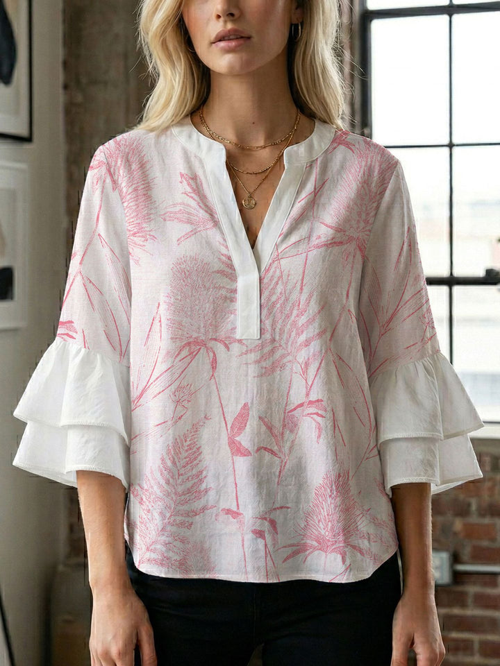 Ladies blouse with beautiful floral design Lisslune