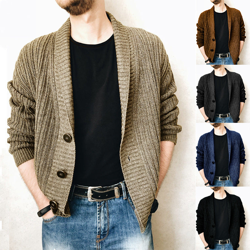 Men's cardigan with deep collar Lisslune
