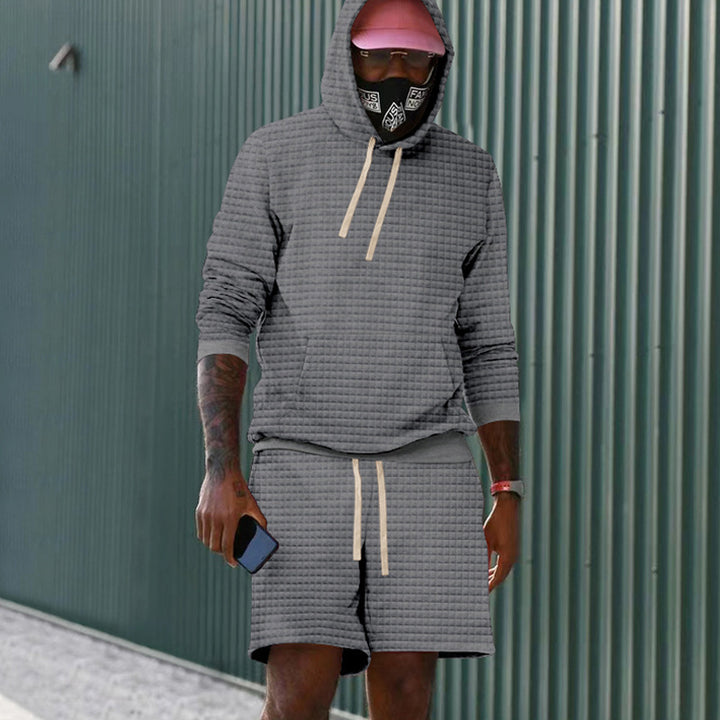 Men's casual hoodie and shorts set made of breathable material Lisslune