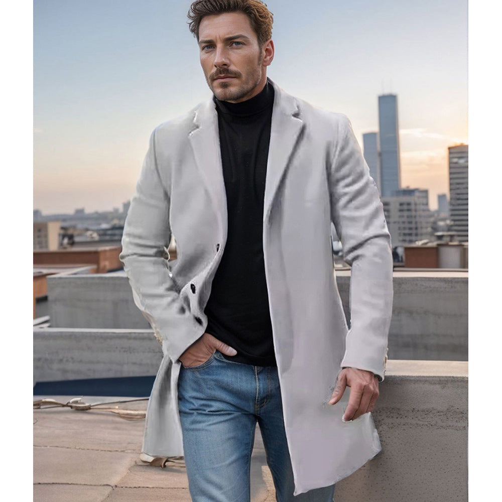Men's Elegant Wool Coat with High-Quality Craftsmanship Lisslune
