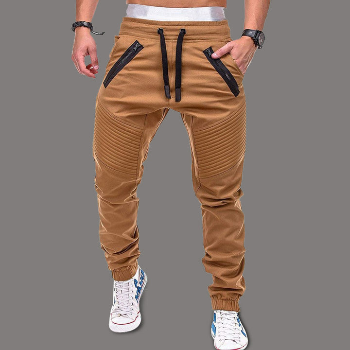 Men's stylish joggers with zippered pockets and elastic waistband Lisslune