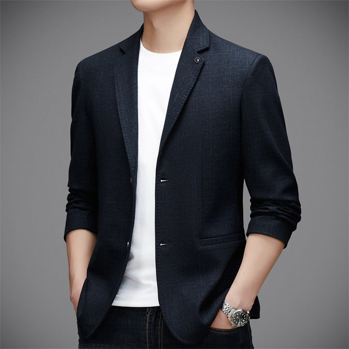 Men's Stylish Blazer with Textured Design and Practical Pockets Lisslune