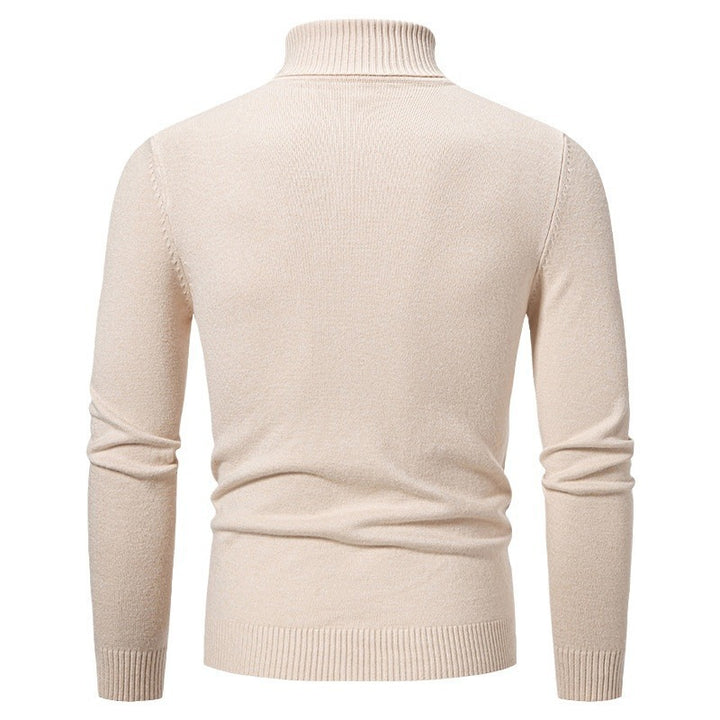 Men's elegant turtleneck sweater with textured design Lisslune