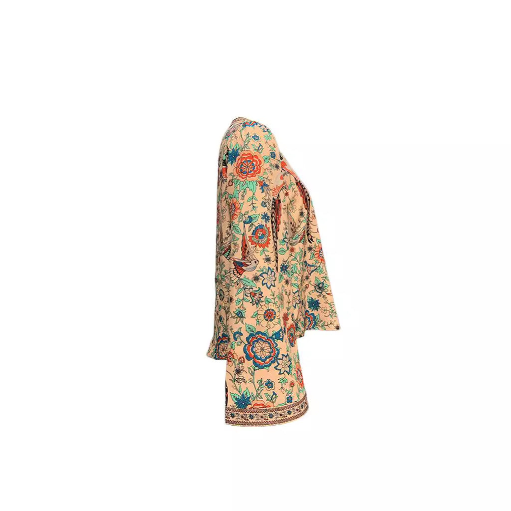 Women’s blouse with floral pattern and wide sleeves Lisslune