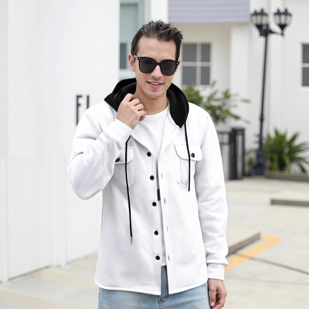 Men's fashionable hybrid jacket with detachable hood and practical pockets Lisslune