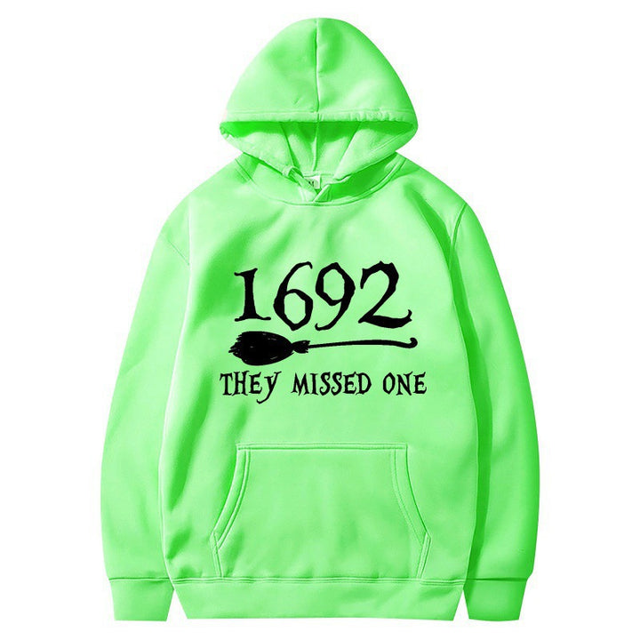 Women’s hooded sweatshirt with creative Halloween motif and loose fit Lisslune