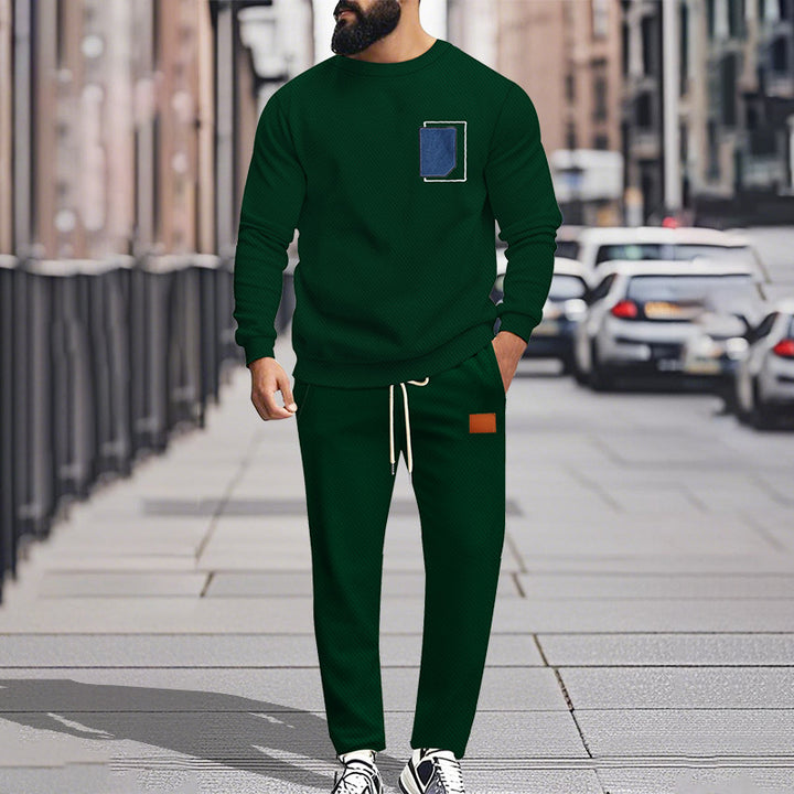 Men's Comfortable Leisure Suit with Fashionable Design and Practical Pockets Lisslune
