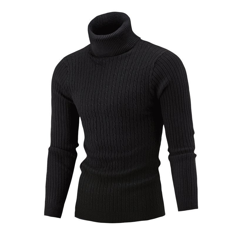 Men's High-Quality Turtleneck Sweater with Fine Texture Lisslune