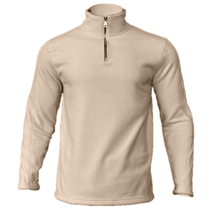 Men's fleece top with short zipper and high collar Lisslune