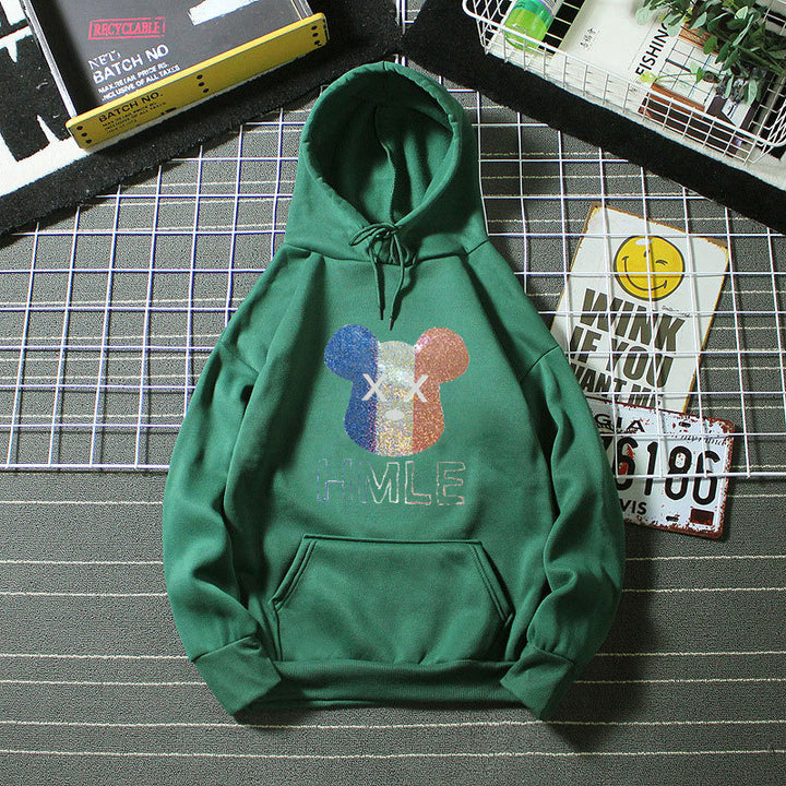 Women's hoodie with artistic bear motif Lisslune