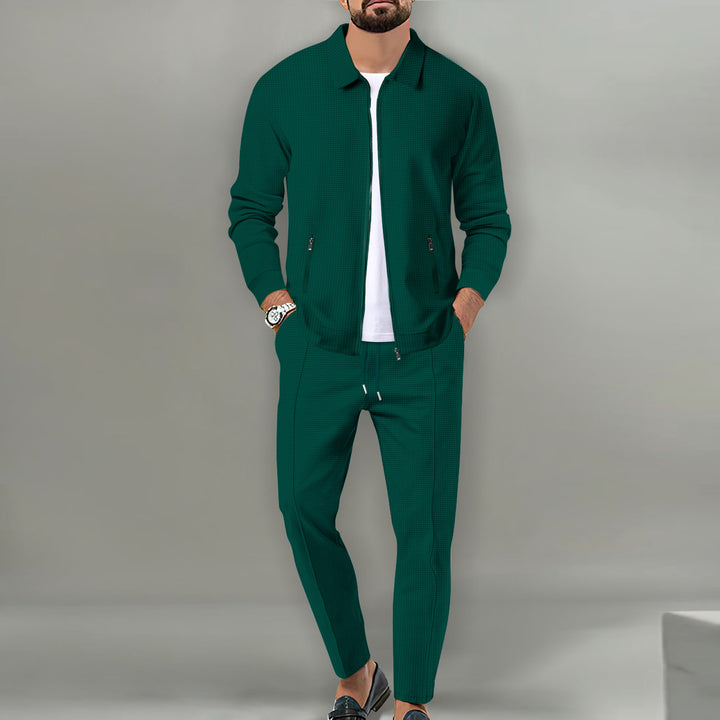 Men's sporty complete set with elegant outer jacket Lisslune