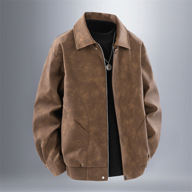 Men's Casual Faux Leather Jacket Lisslune