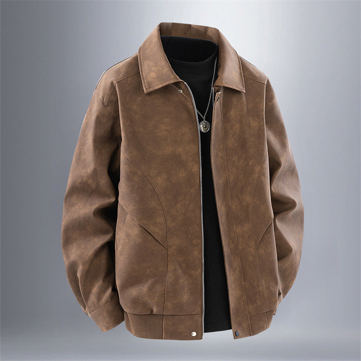 Men's Casual Faux Leather Jacket Lisslune