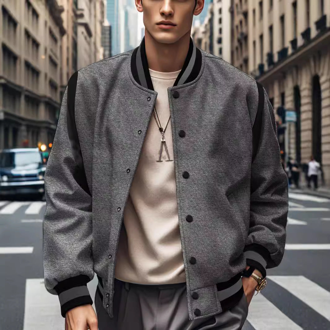 Men's stylish bomber jacket with contrast details Lisslune