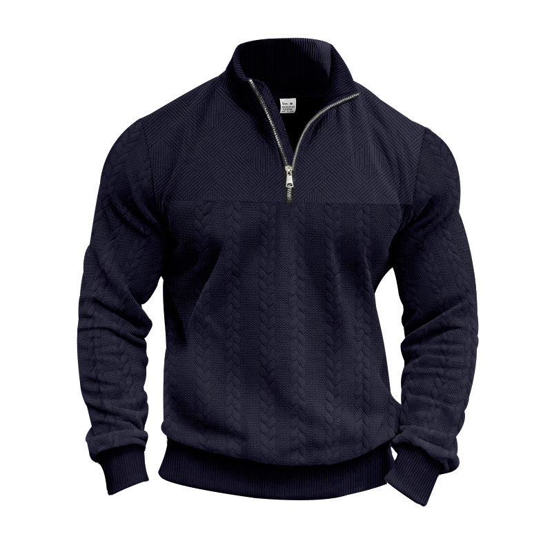Men's structured sweater with half zipper Lisslune
