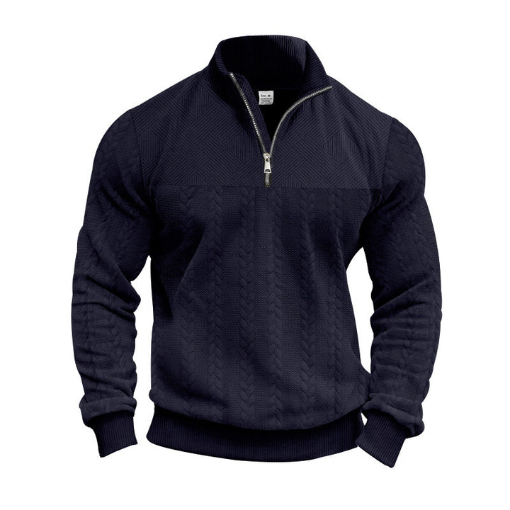 Men's structured sweater with half zipper Lisslune