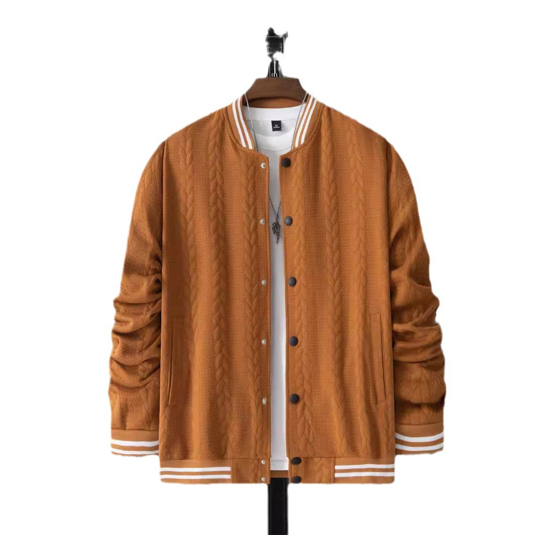 Men's sporty bomber jacket with striped collar Lisslune