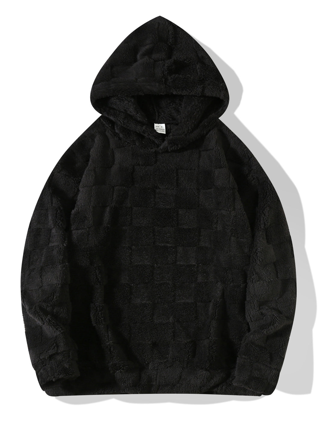 Men's hooded sweatshirt made of soft plush with an unusual design Lisslune