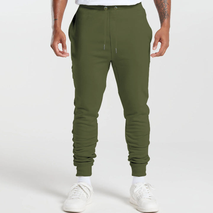 Men's sports sweatpants with striped elastic cuffs and practical side pockets Lisslune