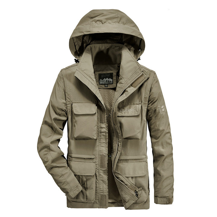 Men's Outdoor Jacket with Warm Lining and Multifunctional Pockets Lisslune