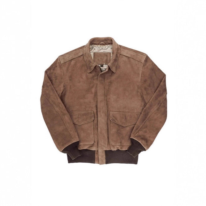 Men's suede jacket with high-quality craftsmanship and practical pockets Lisslune