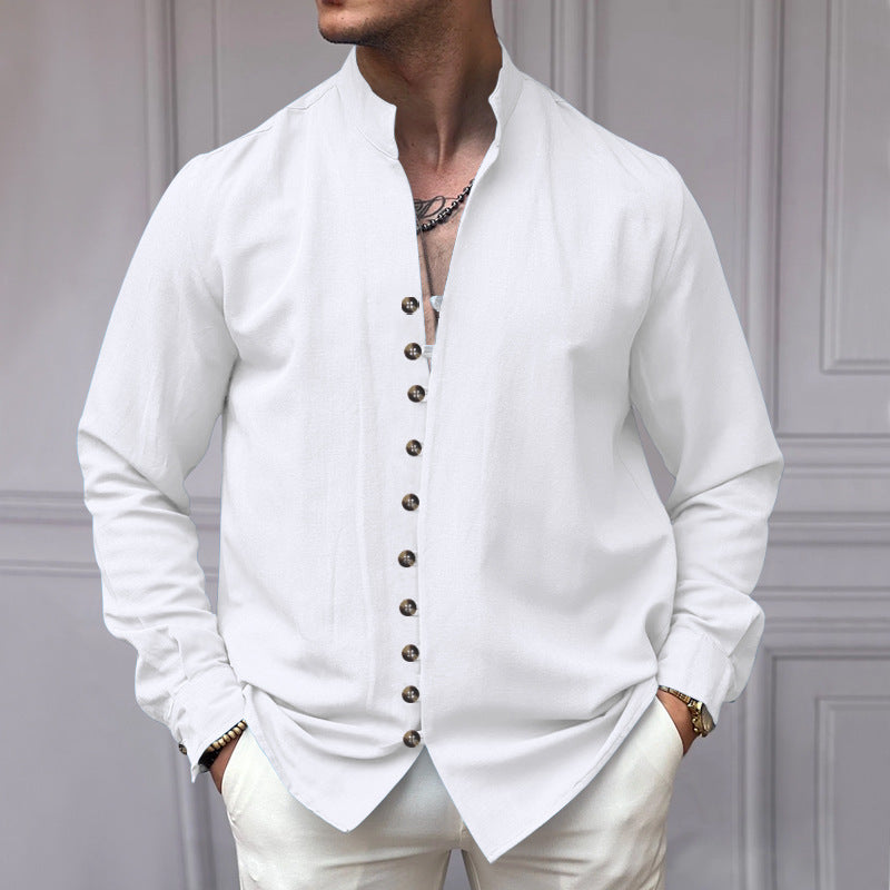 Men's long-sleeve shirt with modern button details and timeless design Lisslune