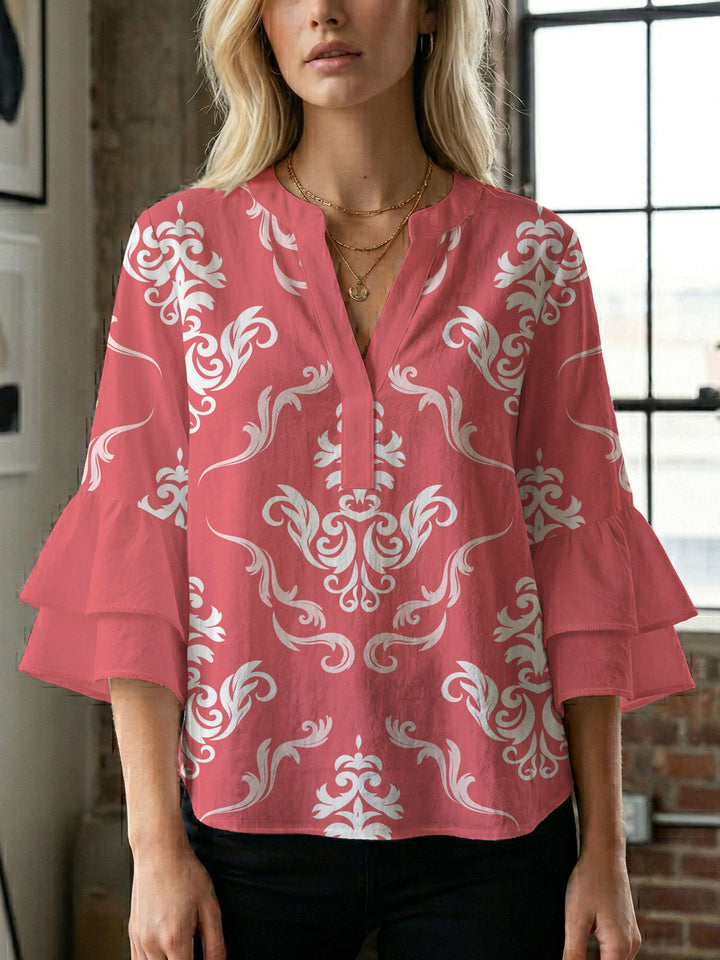 Ladies blouse with beautiful floral design Lisslune