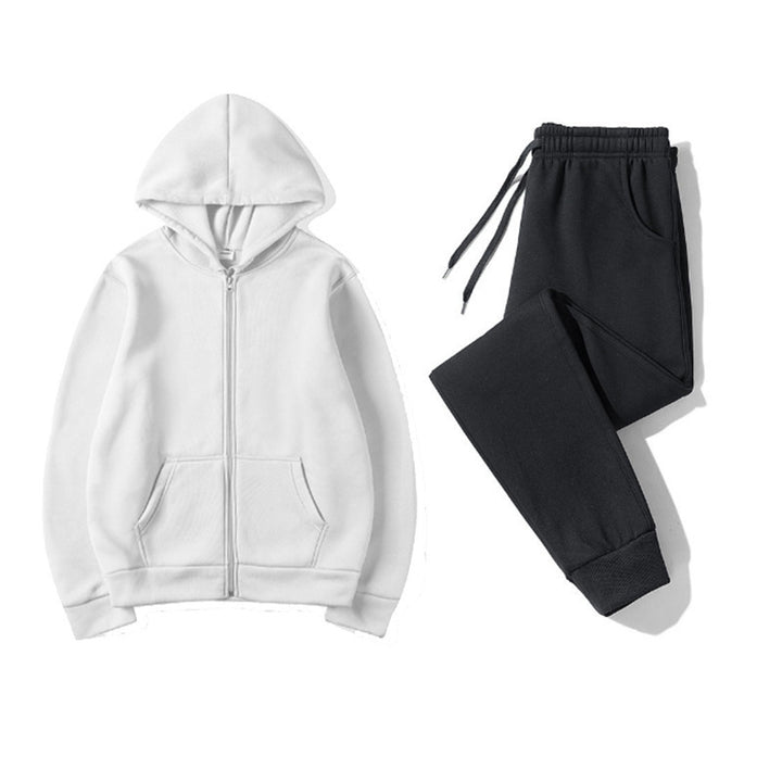 Women's sporty hoodie set with practical zipper and elastic waistband Lisslune
