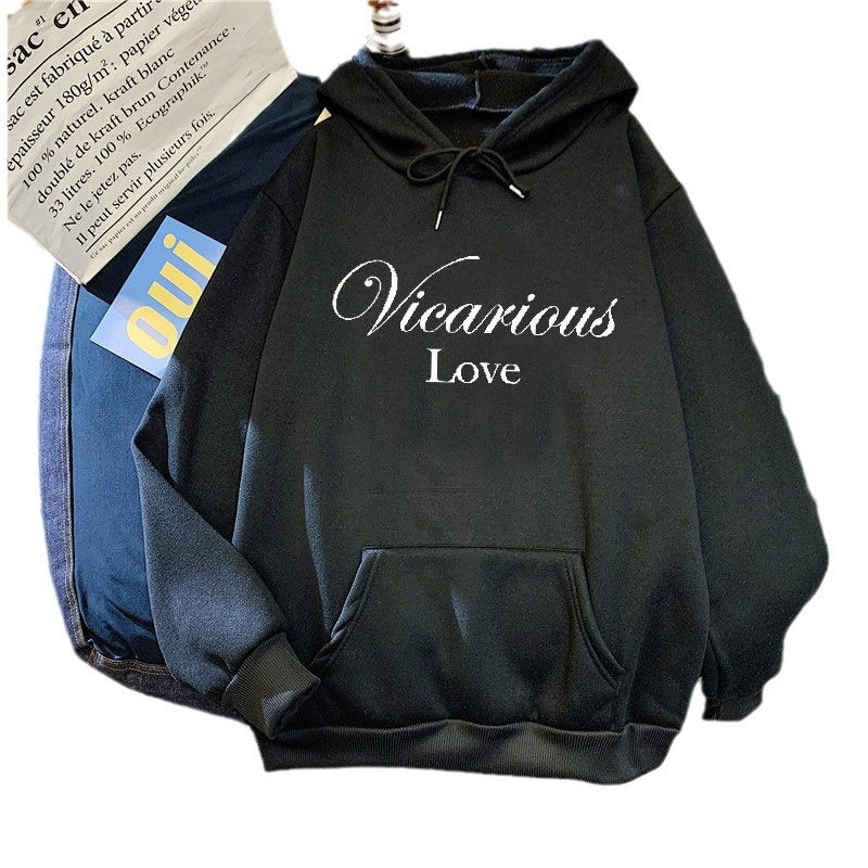 Women's hoodie with artistic lettering Lisslune