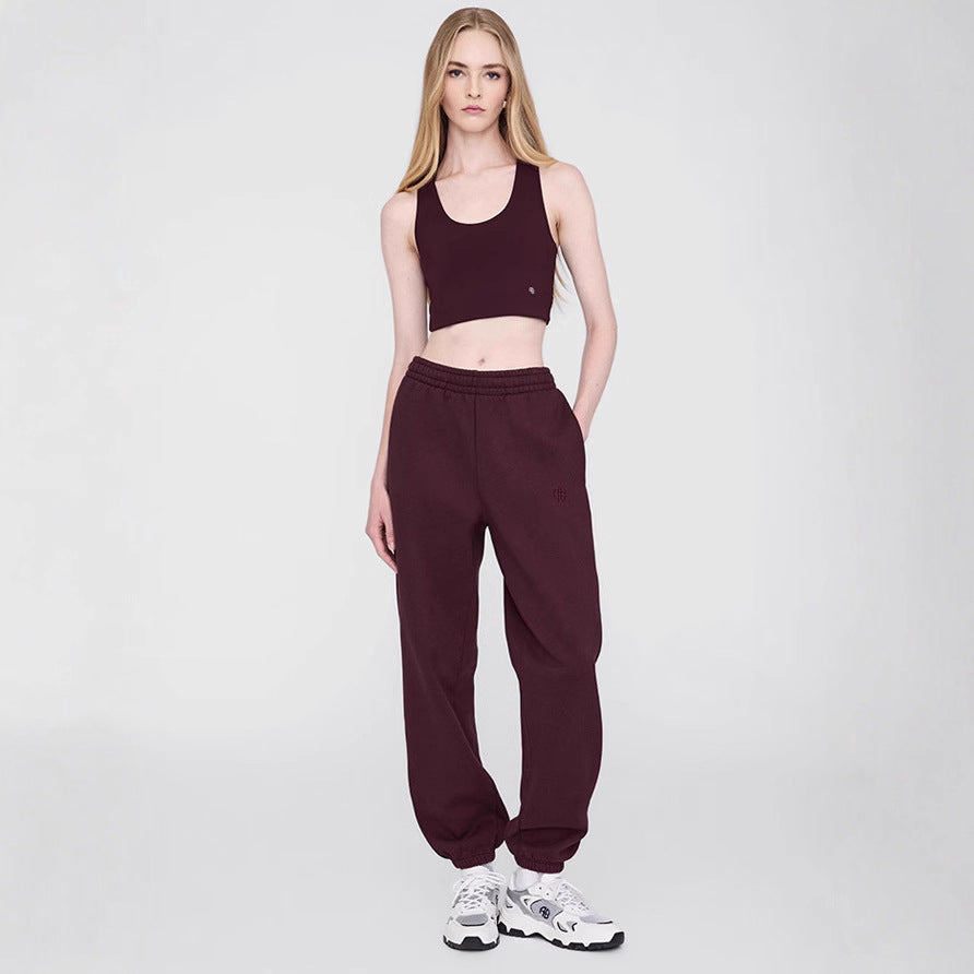 Women’s casual leisure pants with elastic waistband and cuffs Lisslune