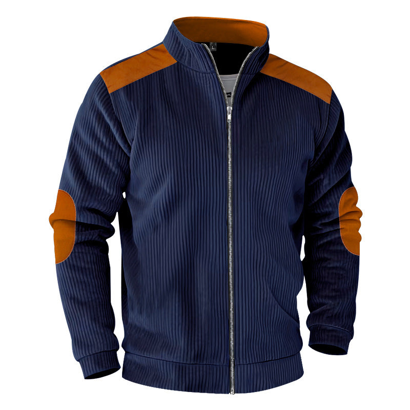 Men's sporty jacket with structured sleeves and stand-up collar Lisslune