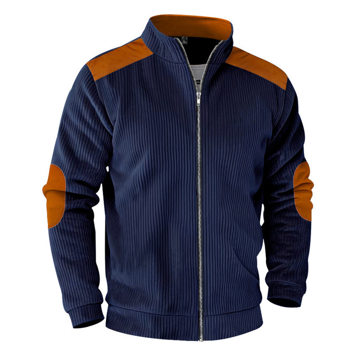 Men's sporty jacket with structured sleeves and stand-up collar Lisslune