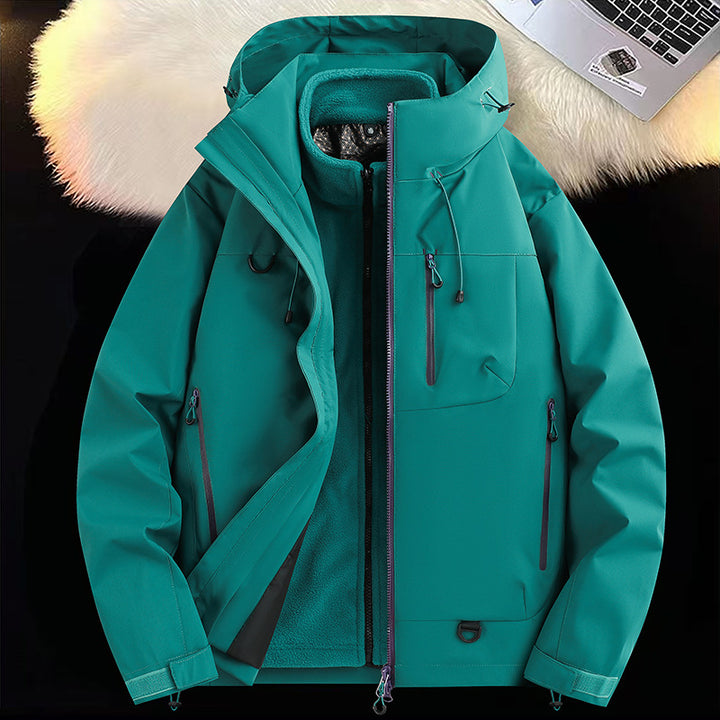 Men's Weatherproof Multi-Functional Jacket with Detachable Hood Lisslune