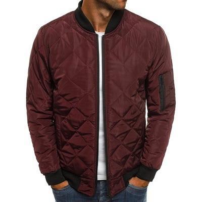 Men's padded jacket with elastic ribbed cuffs and practical zip pockets Lisslune
