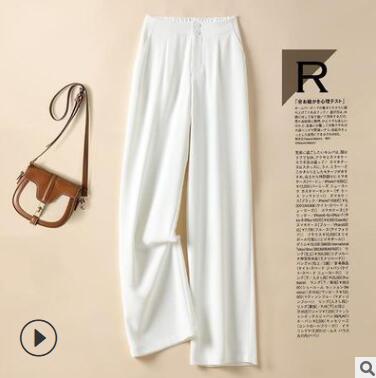 Women Elegant Chino Pants with High Waist and Side Pockets Lisslune