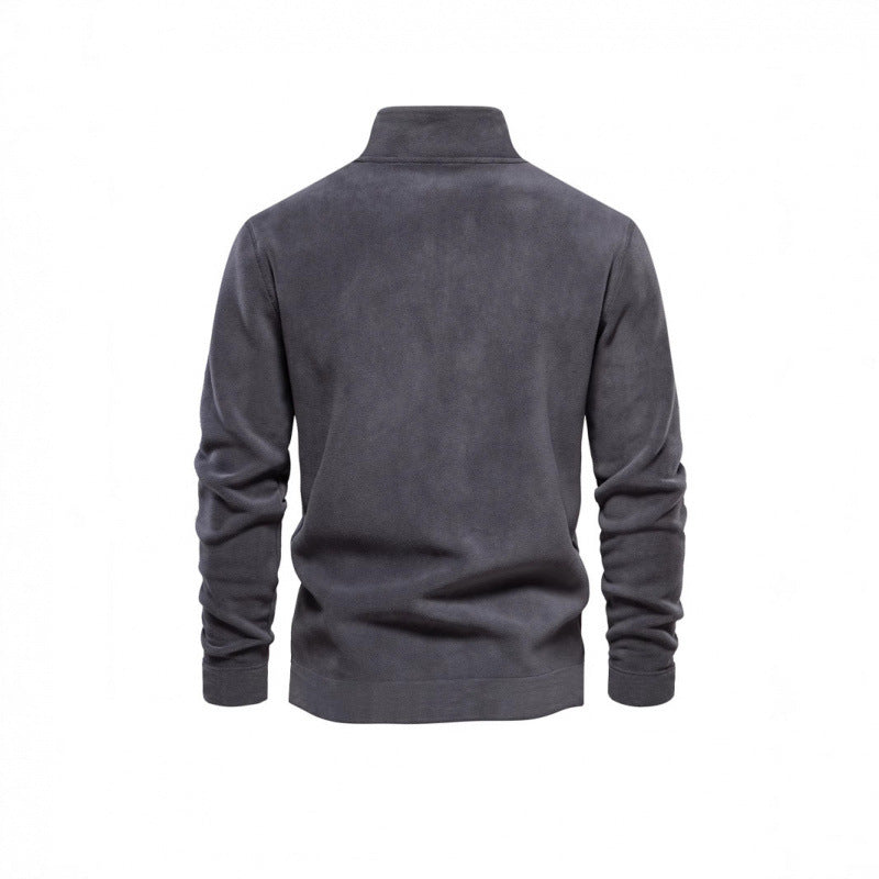 Men's fleece pullover with stand-up collar Lisslune