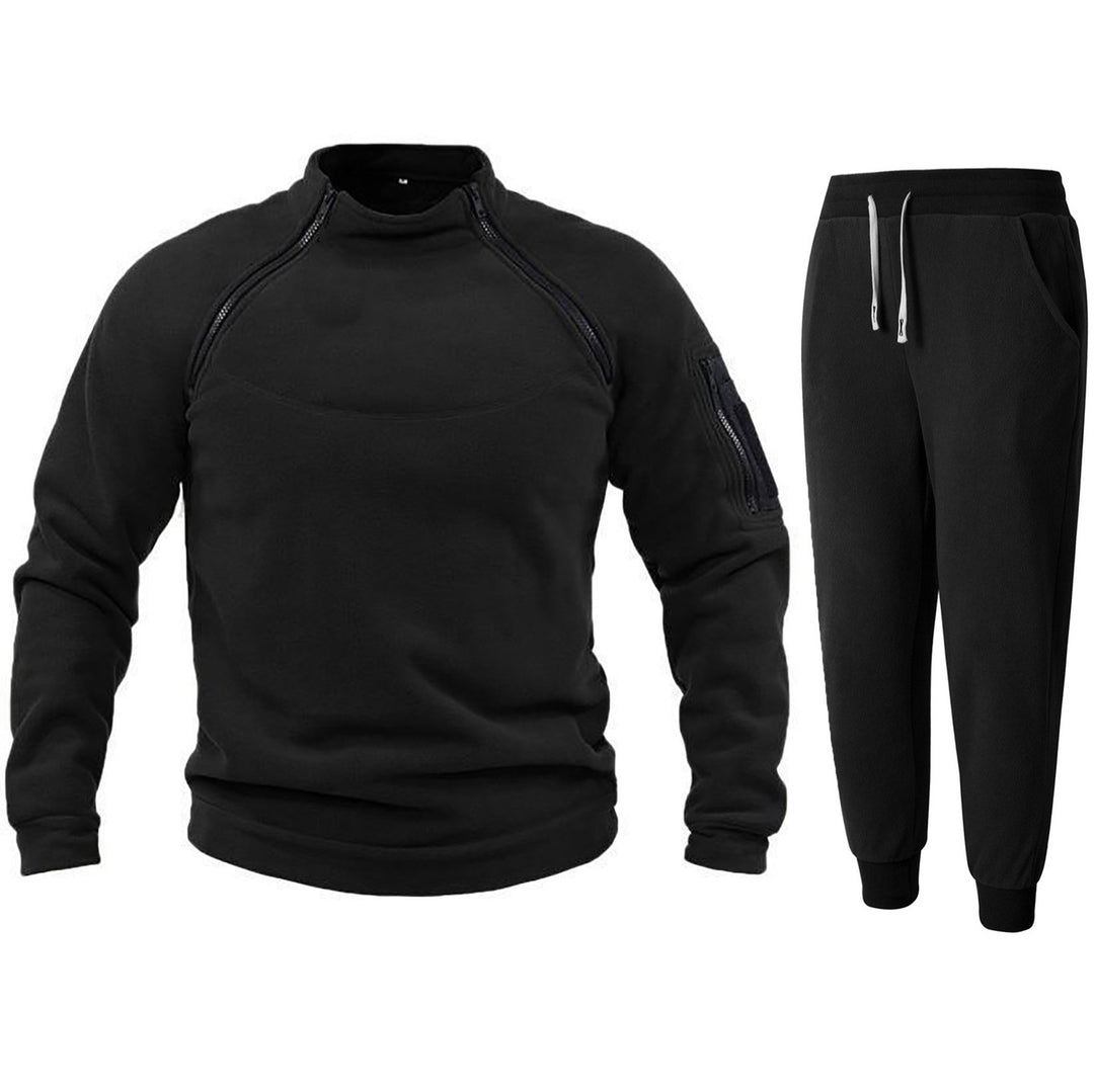 Men's functional fleece jacket with elastic sports pants Lisslune