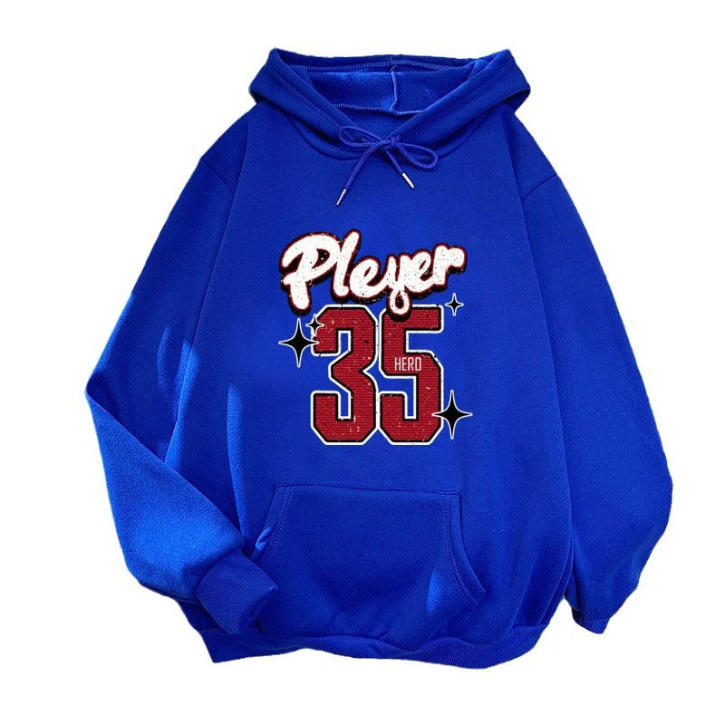 Women's hooded sweatshirt with creative basketball design Lisslune