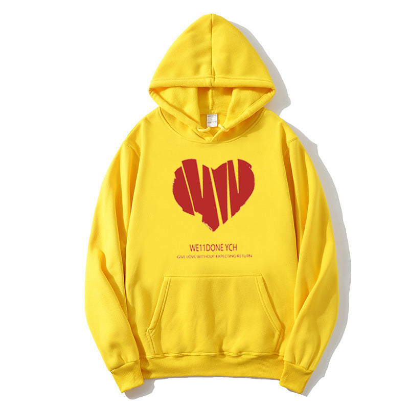 Women’s hoodie with creative heart design and stylish lettering Lisslune