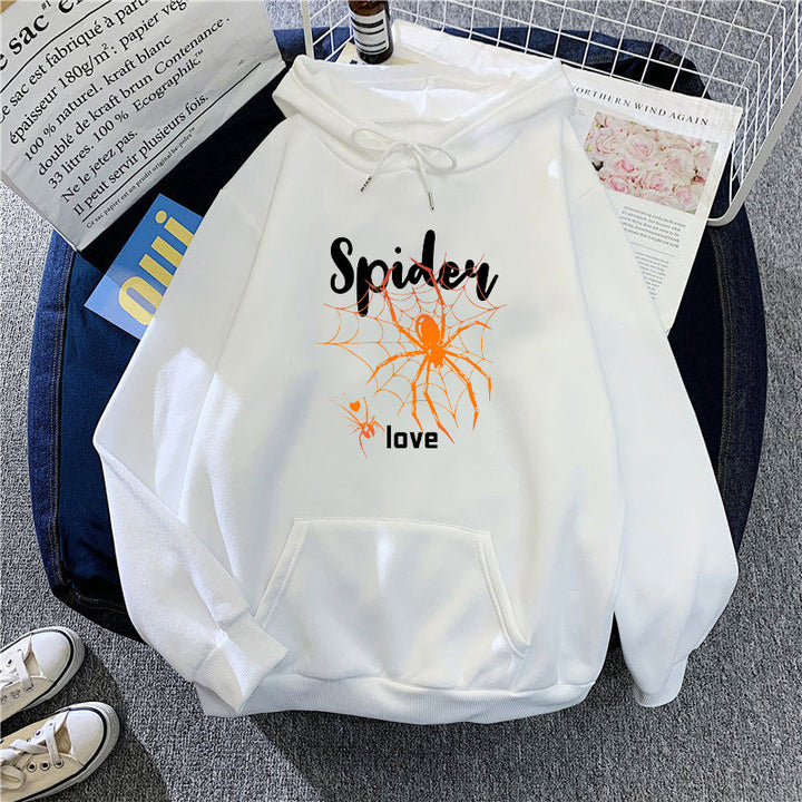 Women's hoodie with creative spider design Lisslune