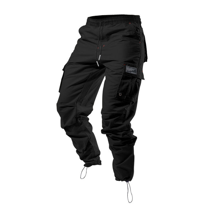 Men's cargo pants with multiple pockets and elastic waistband Lisslune