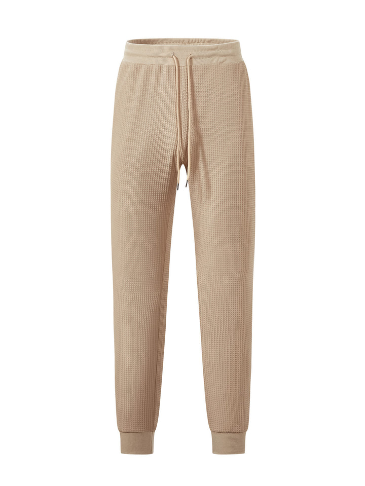 Men's Sporty Waffle Structure Jogging Pants Lisslune