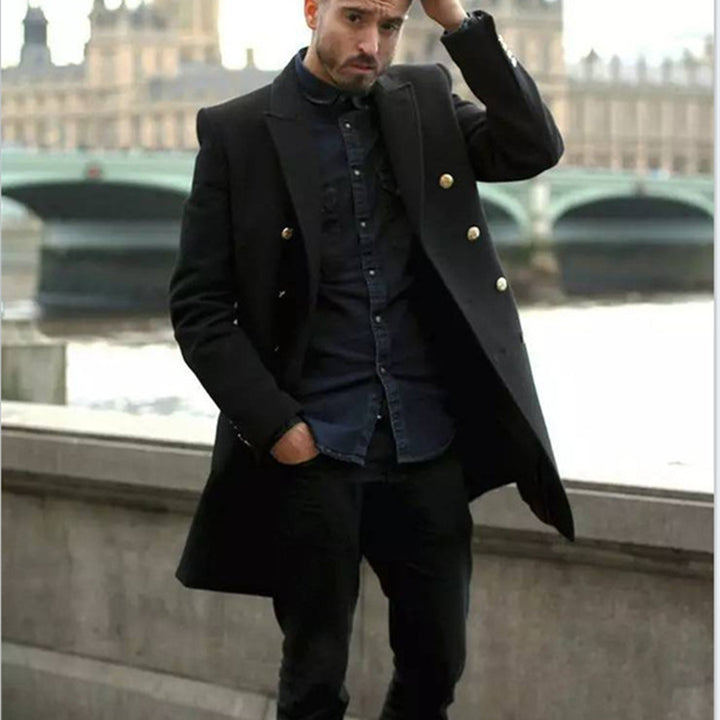 Men's Elegant Double-Breasted Coat Lisslune