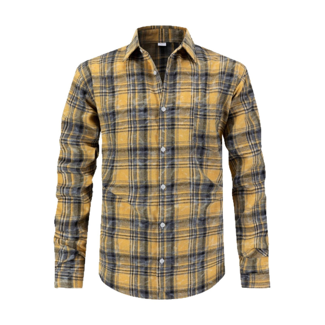 Men's checked flannel shirt with modern cut Lisslune