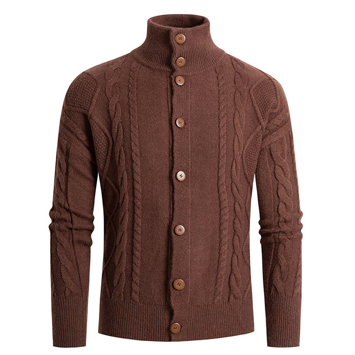 Men's cardigan with elegant cable patterns Lisslune