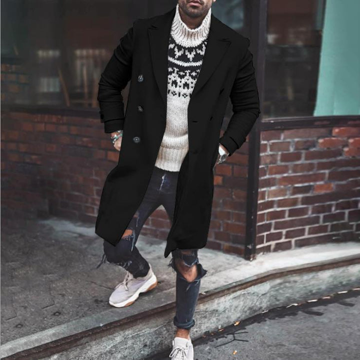 Men's Double-Lined Trench Coat with Modern Accents Lisslune