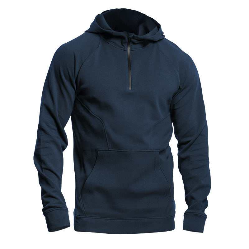 Men's functional hoodie with half zipper and practical pockets Lisslune