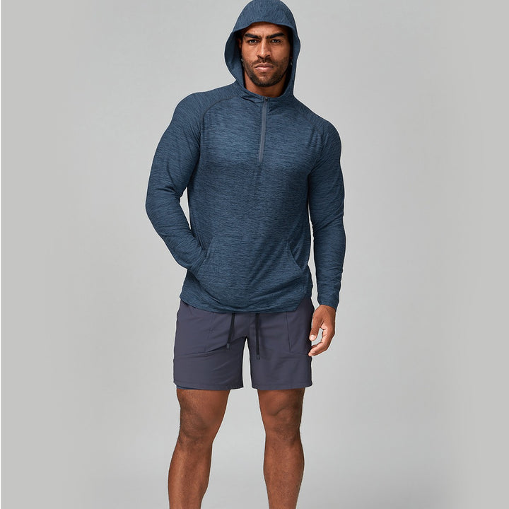 Men's Sporty Long Sleeve Shirt with Hood Lisslune