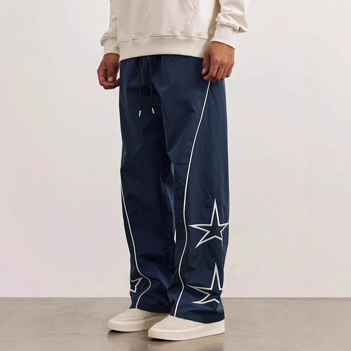 Men's Comfortable Casual Pants with Side Contrast Stripes Lisslune