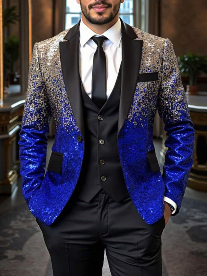 Men's elegant sequin blazer with modern cut Lisslune